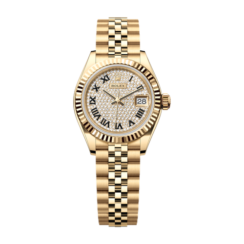 Rolex Lady-Datejust Diamond Pave Yellow Gold 28mm