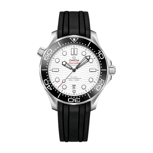 Omega Seamaster Diver 300M White Steel Rubber 42mm