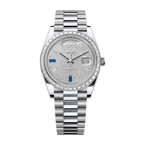 Rolex Day-Date 40 Diamond Pave Platinum 40mm