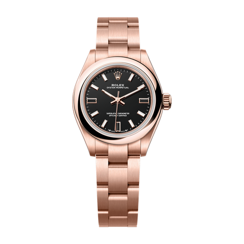 Rolex Oyster Perpetual 28 Black Rose Gold 28mm