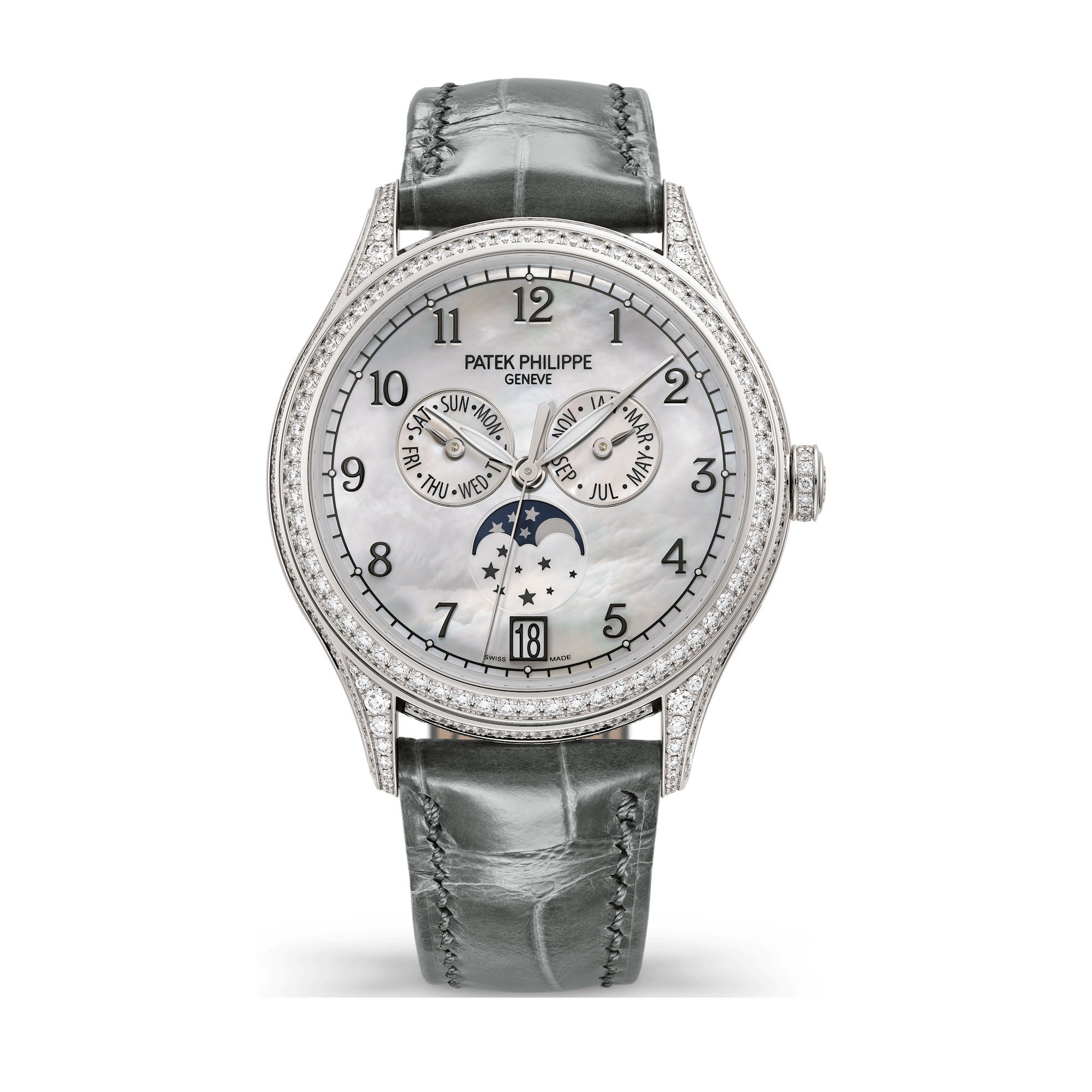 Patek Philippe Complications White Gold Alligator Leather 38mm