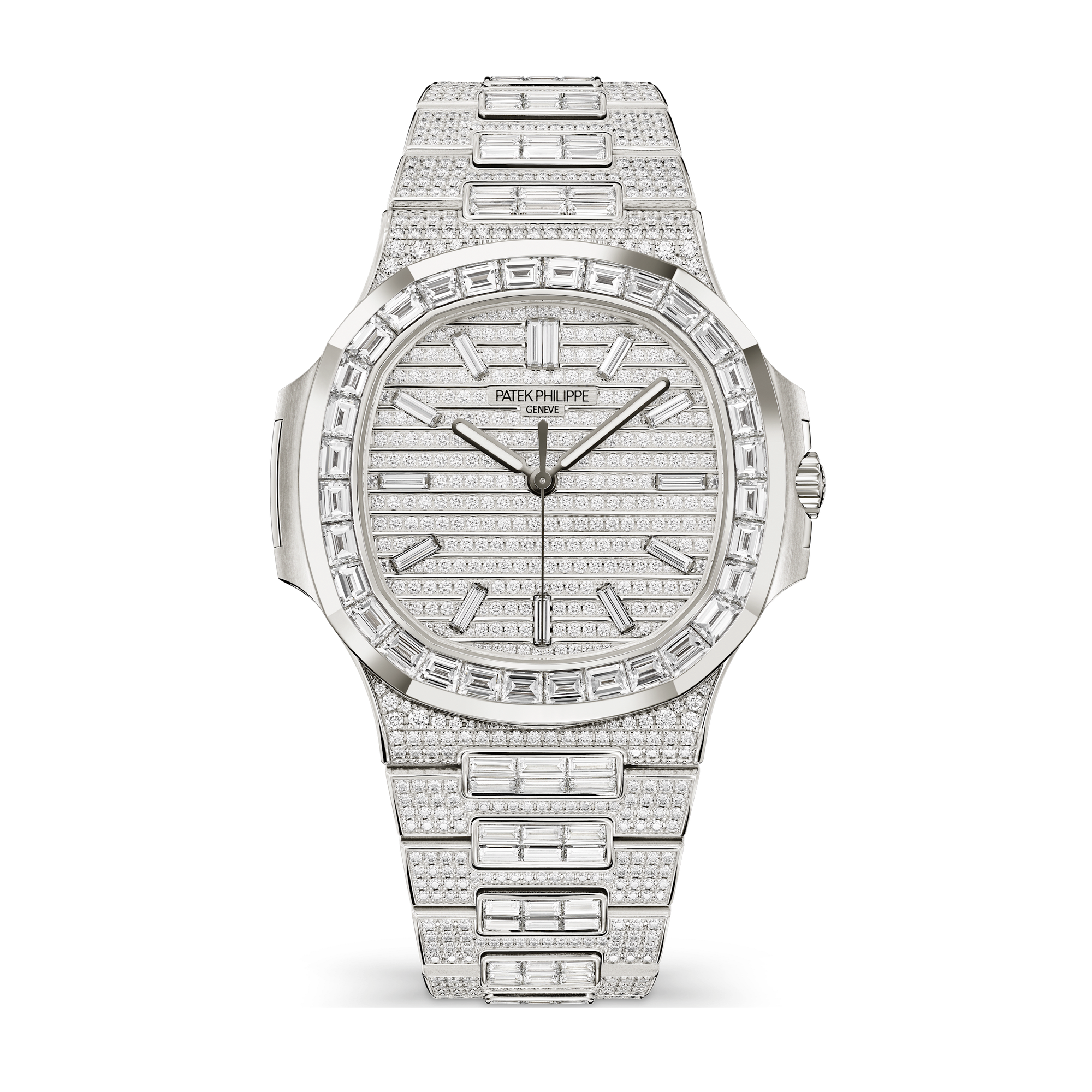 Patek Philippe Nautilus Diamond Pave White Gold 41mm