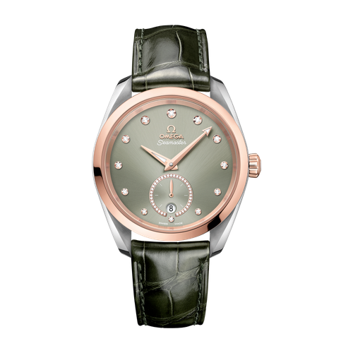 Omega Seamaster Aqua Terra 150M Green Two-Tone Alligator Leather 38mm