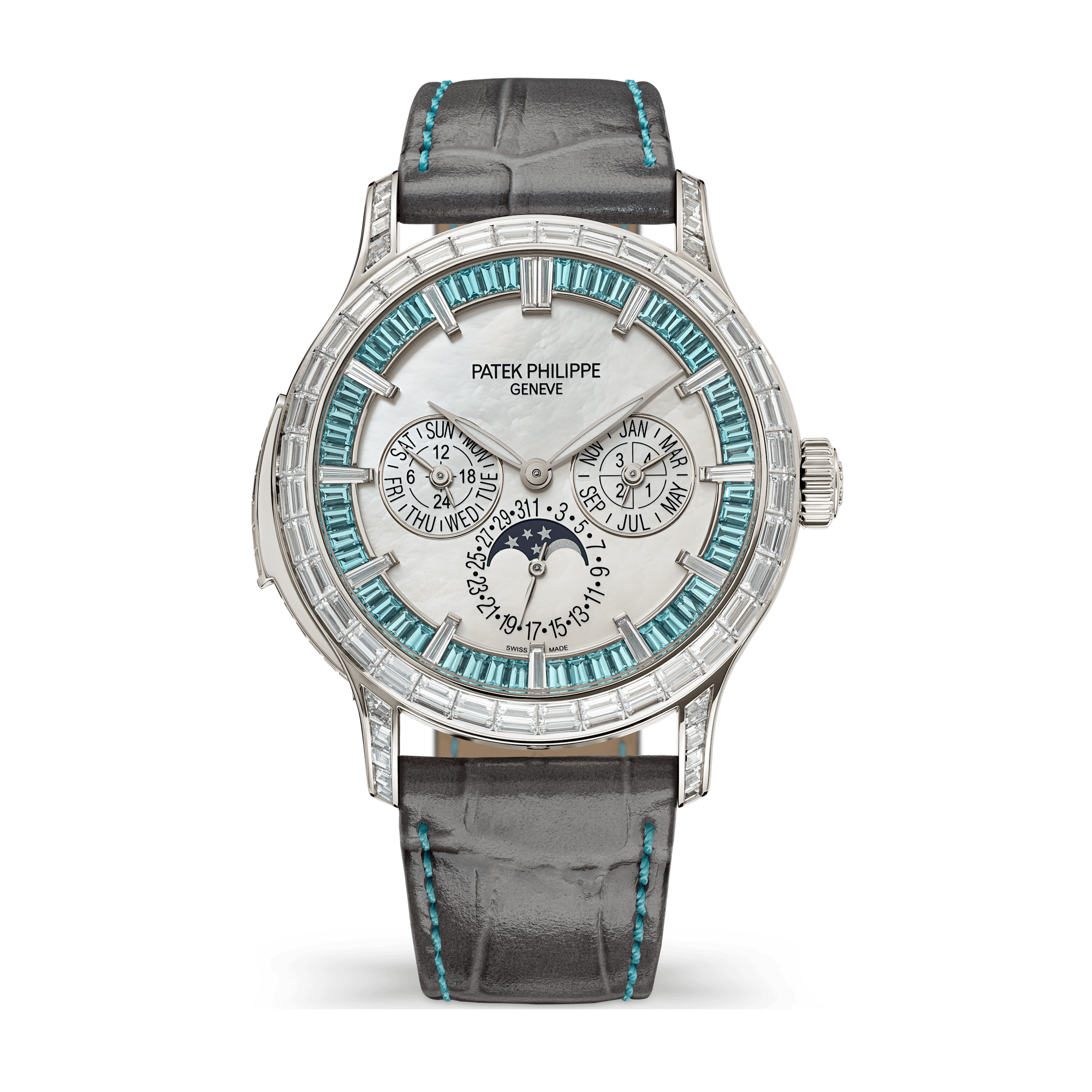 Patek Philippe Grand Complications White Platinum Leather 42mm