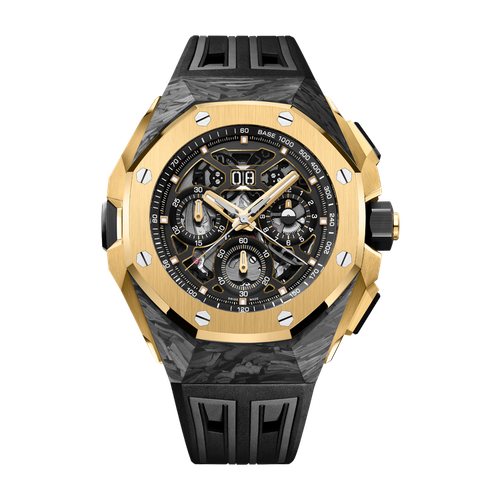 Audemars Piguet Royal Oak Concept Split-Seconds Chronograph GMT Large Date Skeleton Carbon Rubber 43mm