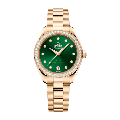 Omega Seamaster Aqua Terra 150M Green Yellow Gold 30mm