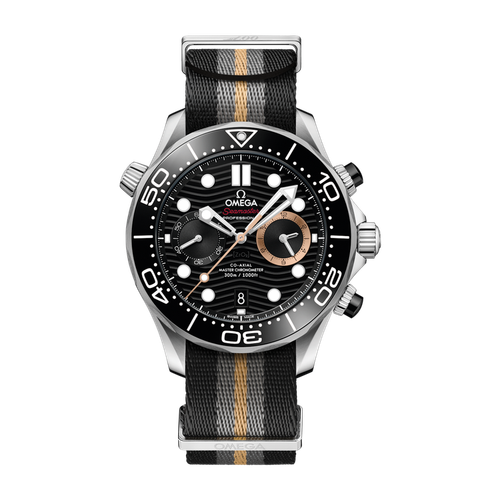 Omega "007 First Light" Seamaster Diver 300M Black Steel Fabric 44mm