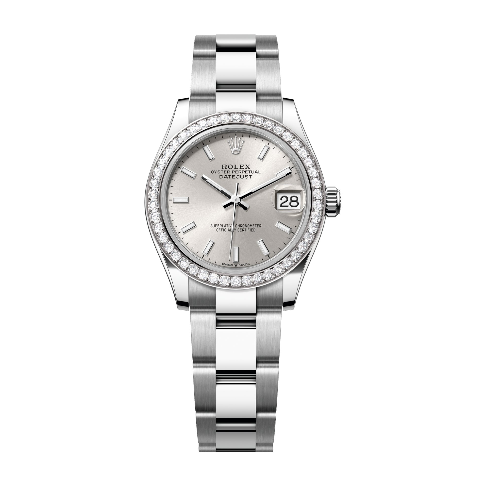 Rolex Datejust 31 Silver Steel & White Gold 31mm