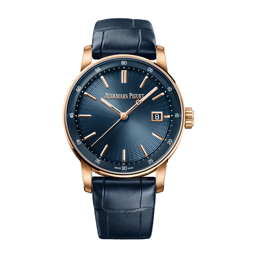 Audemars Piguet Code 11.59 Selfwinding Blue Rose Gold Alligator Leather 38mm