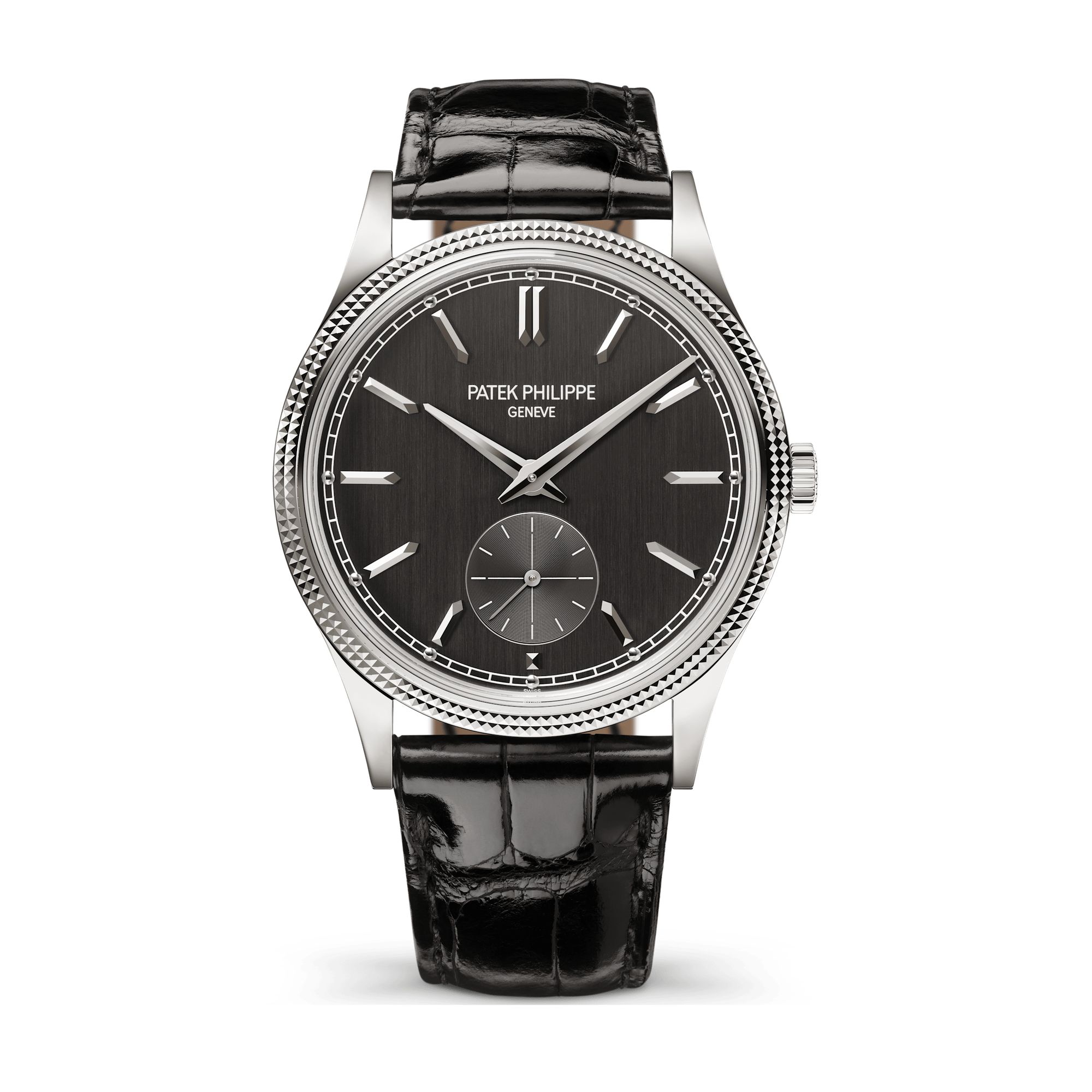 Patek Philippe Calatrava Dark Grey White Gold Alligator Leather 39mm