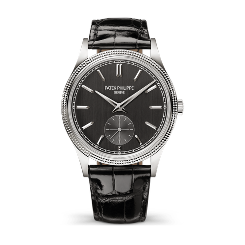 Patek Philippe Calatrava Dark Grey White Gold Alligator Leather 39mm