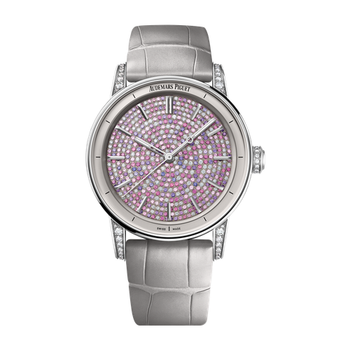 Audemars Piguet Code 11.59 Selfwinding Diamond Pave White Gold Alligator Leather 38mm