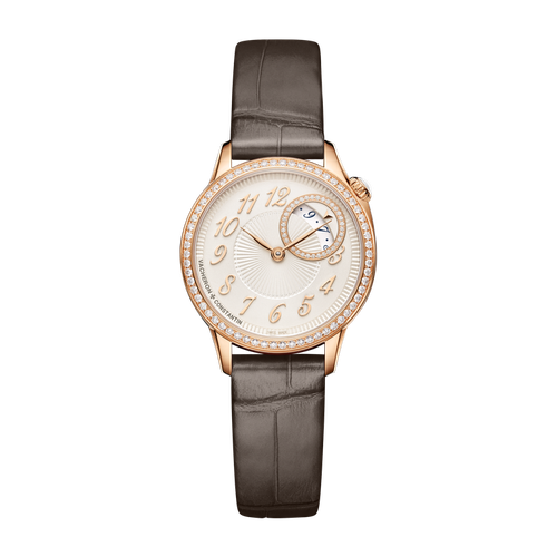 Vacheron Constantin Égérie Quartz Silver Rose Gold Alligator Leather 30mm