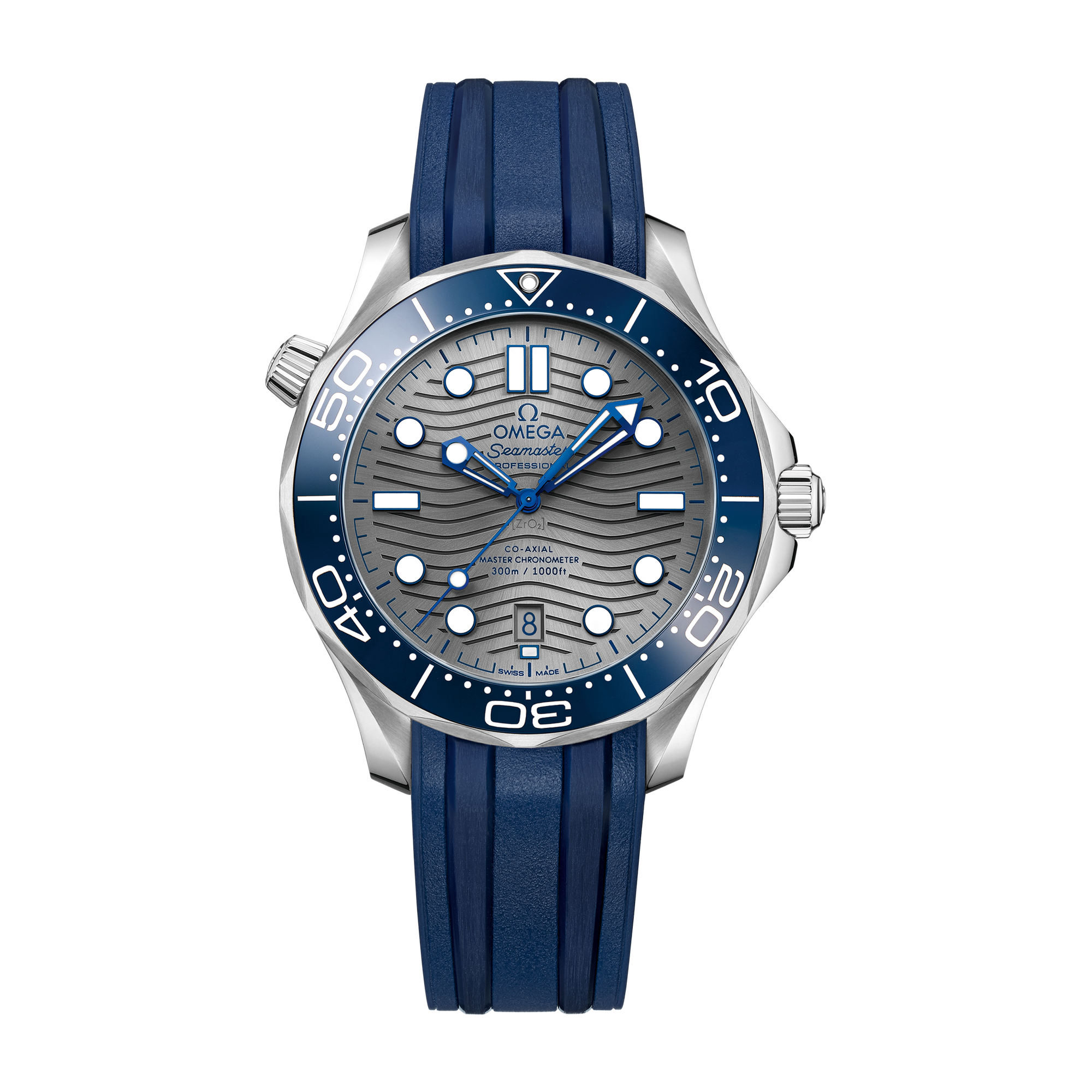 Omega Seamaster Diver 300M Grey Steel Rubber 42mm