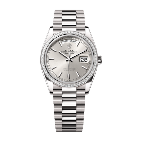 Rolex Day-Date 36 Silver White Gold 36mm
