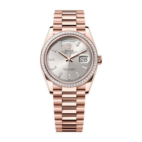Rolex Day-Date 36 Silver Rose Gold 36mm
