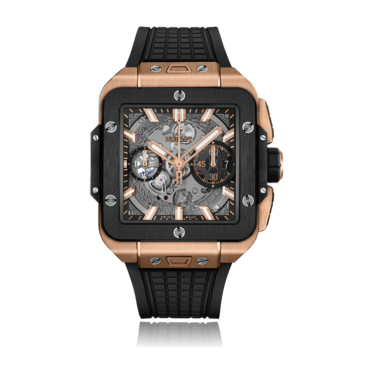 Hublot Square Bang Unico Skeleton King Gold & Ceramic Rubber 42mm