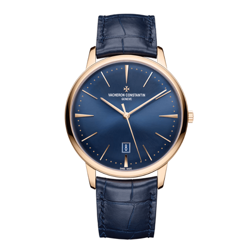 Vacheron Constantin Patrimony Self-winding Blue Rose Gold Alligator Leather 40mm