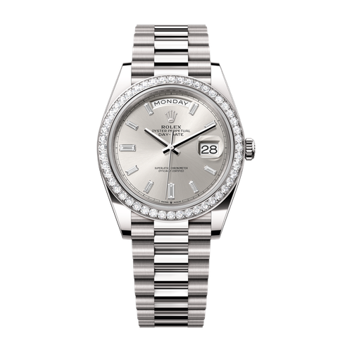 Rolex Day-Date 40 Silver White Gold 40mm