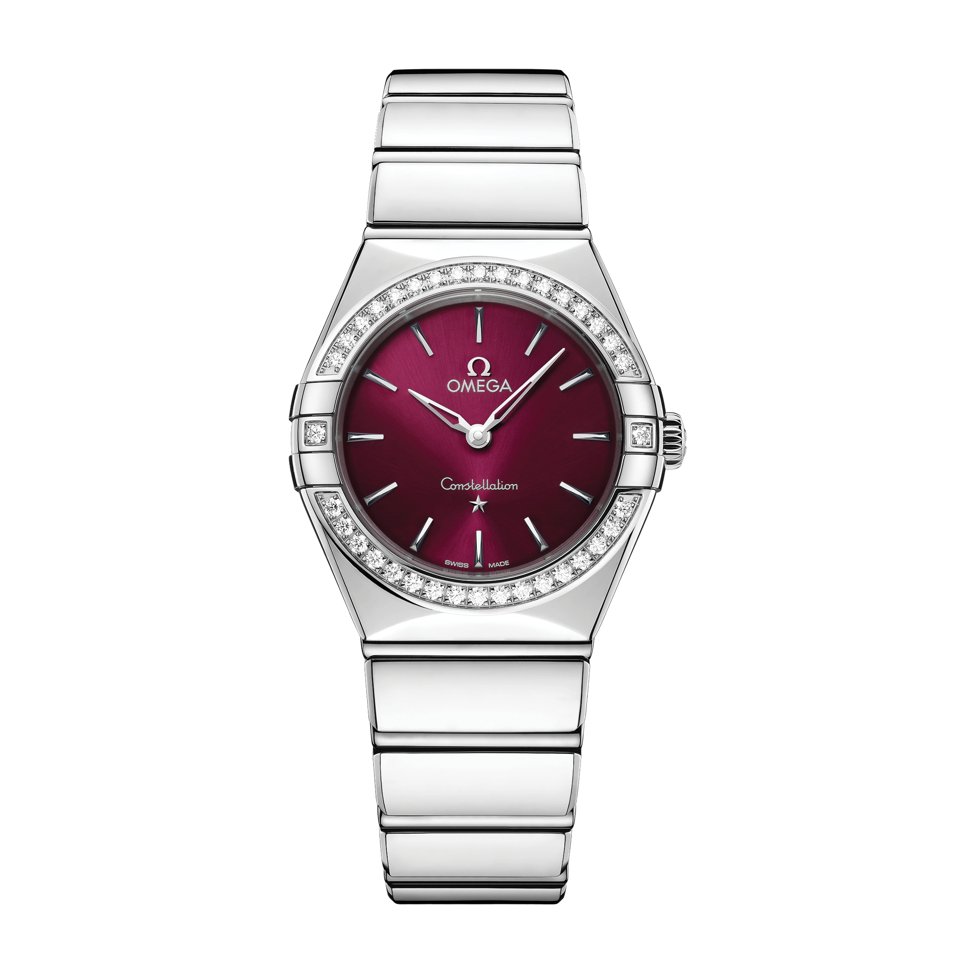 Omega Constellation Maroon Steel 28mm