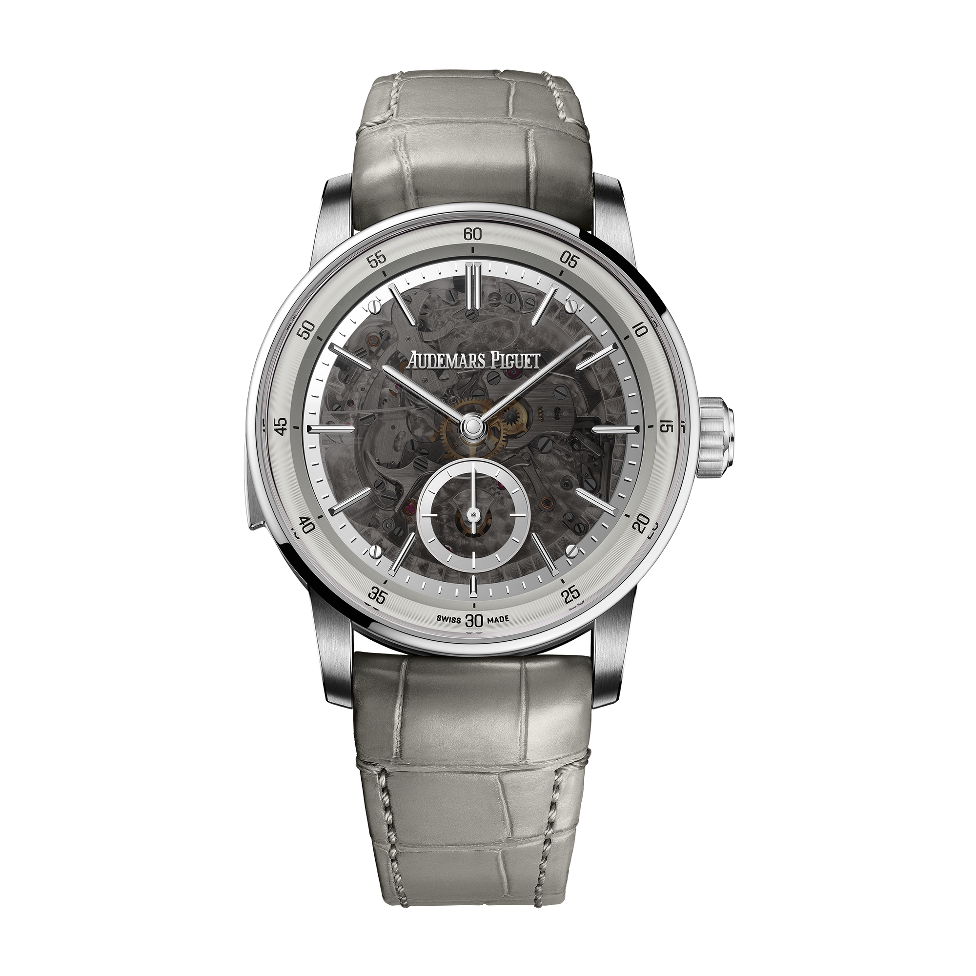 Audemars Piguet Code 11.59 Minute Repeater Supersonnerie Skeleton White Gold Alligator Leather 41mm