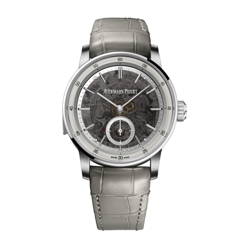 Audemars Piguet Code 11.59 Minute Repeater Supersonnerie Skeleton White Gold Alligator Leather 41mm