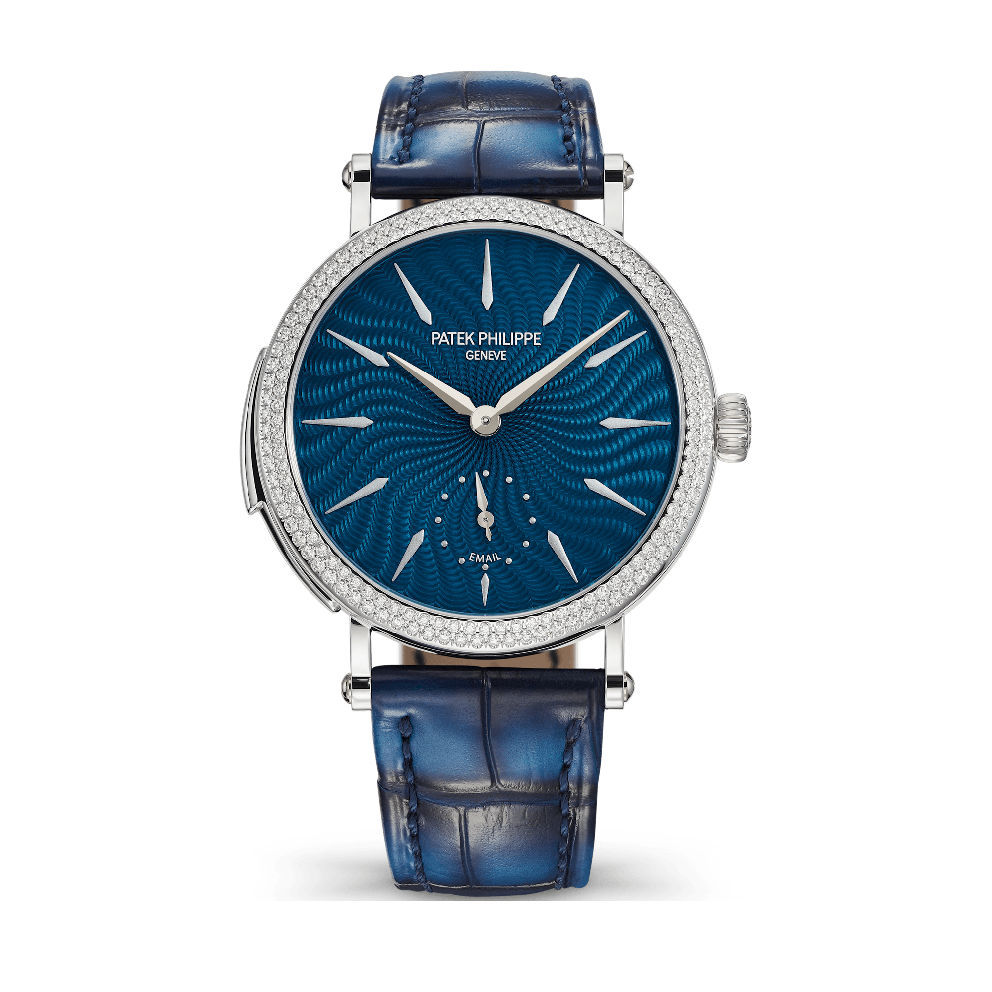 Patek Philippe Grand Complications Blue White Gold Alligator Leather 36mm