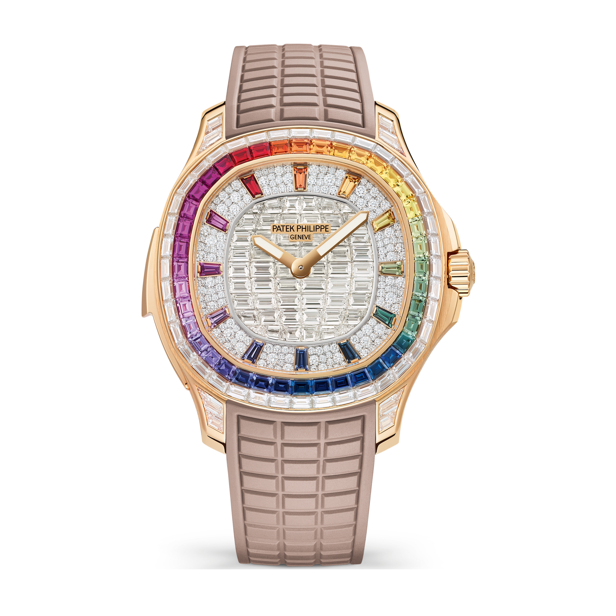 Patek Philippe Grand Complications Diamond Pave Rose Gold Rubber 38.8mm
