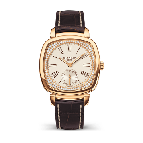Patek Philippe Gondolo Silver Rose Gold Alligator Leather 30 x 33.8mm