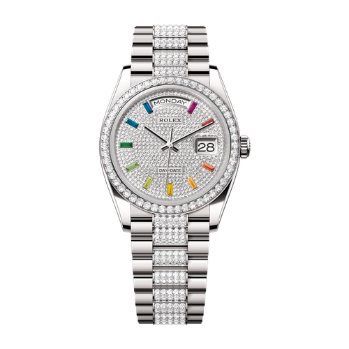 Rolex Day-Date 36 Diamond Pave White Gold 36mm