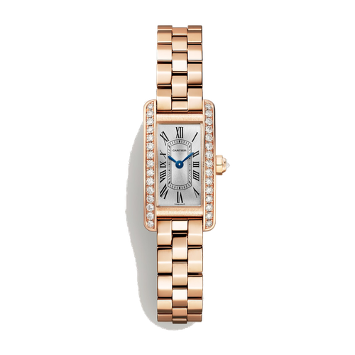 Cartier Tank Américaine Silver Rose Gold 28 x 15.2mm