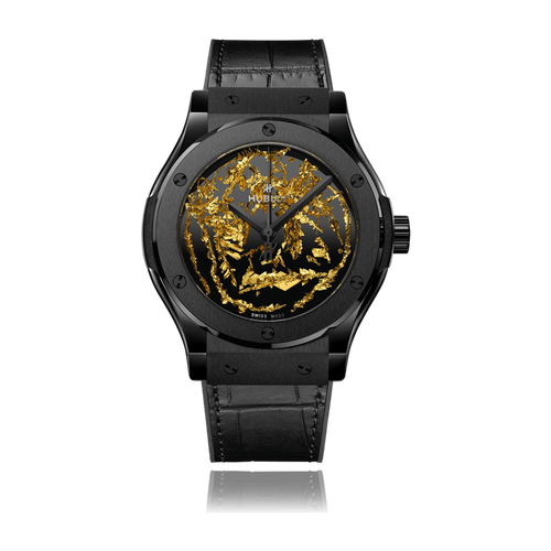 Hublot Classic Fusion Gold Crystal Ceramic Alligator Leather 42mm