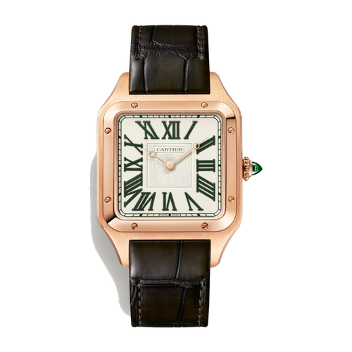Cartier Santos-Dumont Extra Large Rose Gold Alligator Leather 33.9mm