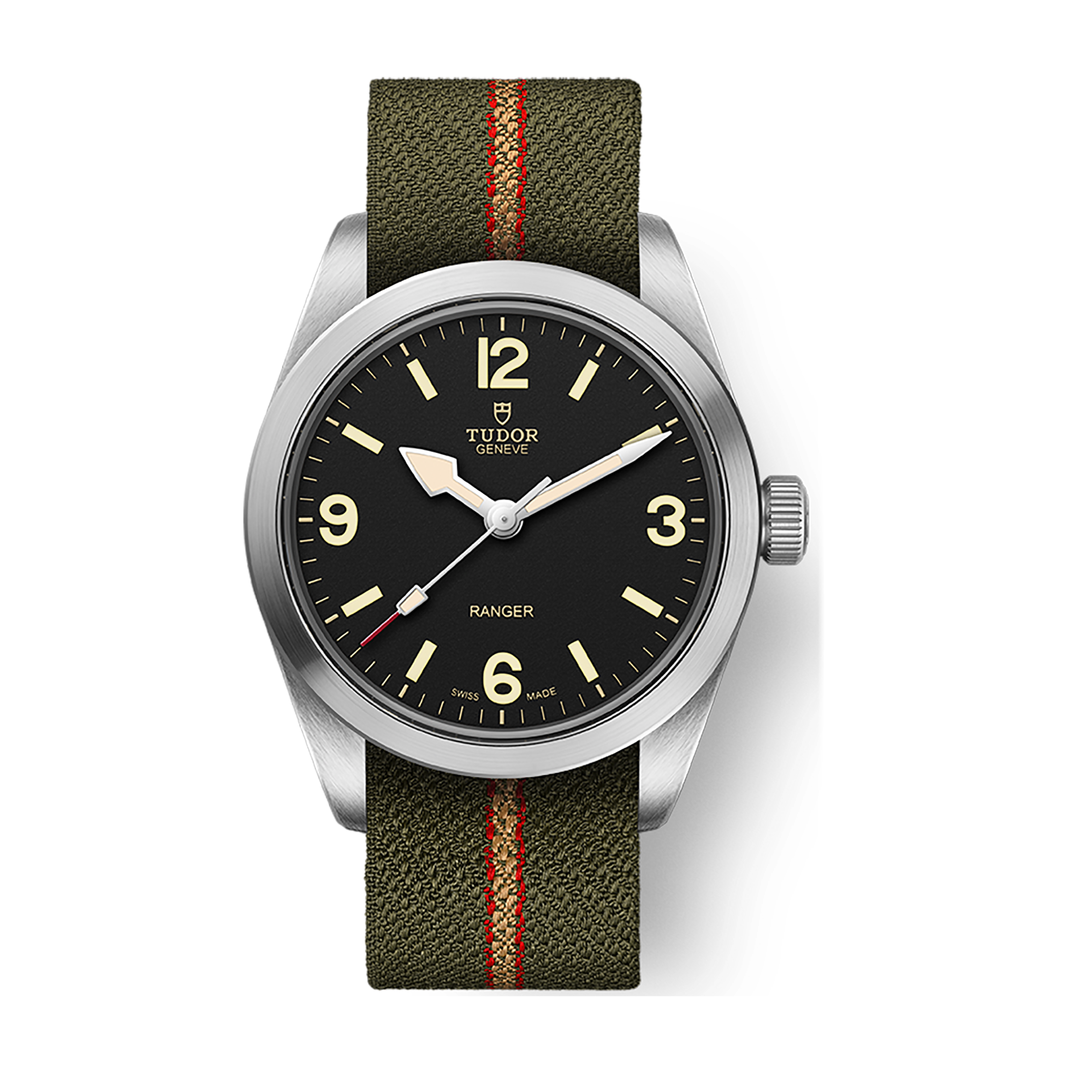 Tudor Ranger Black Steel Fabric 36mm