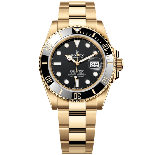 Rolex Submariner Black Yellow Gold 41mm