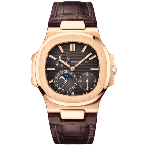 Patek Philippe Nautilus Chocolate Rose Gold Leather 40mm
