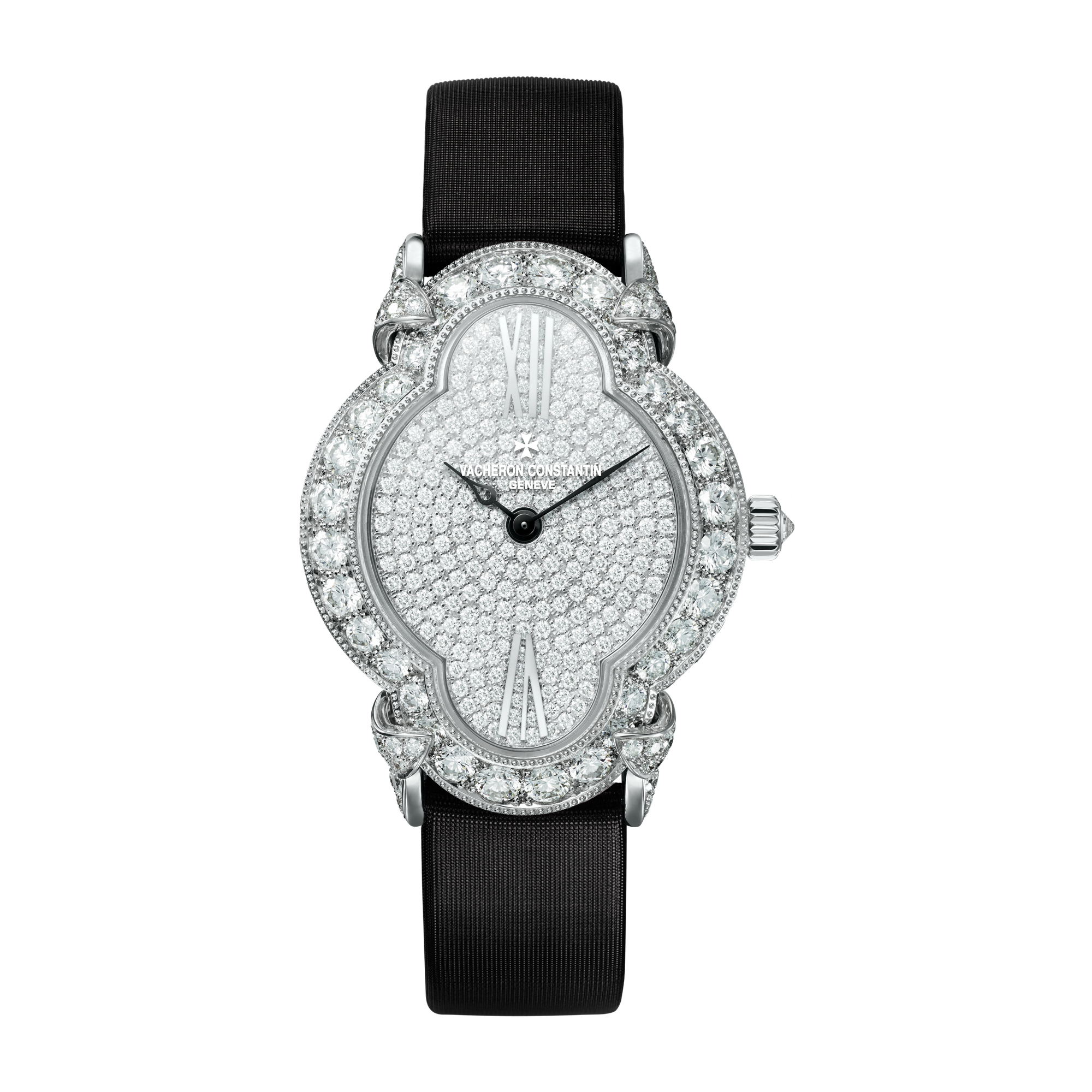 Vacheron Constantin Heures Créatives Heure Romantique Diamond Pave White Gold Fabric 36.2mm