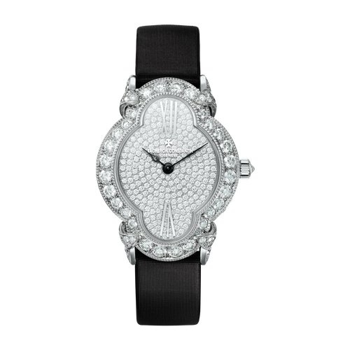 Vacheron Constantin Heures Créatives Heure Romantique Diamond Pave White Gold Fabric 36.2mm