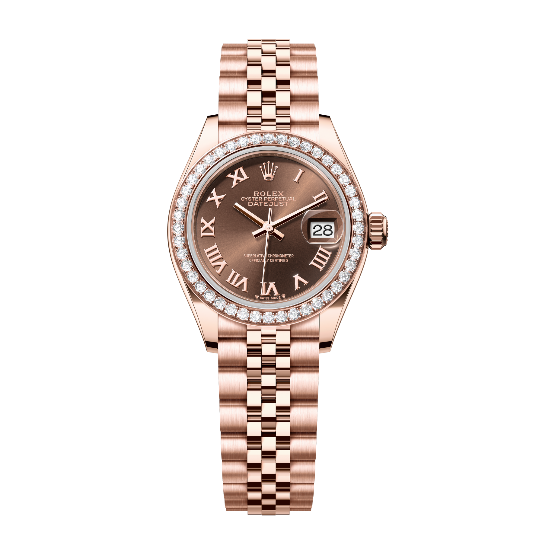 Rolex Lady-Datejust Chocolate Rose Gold 28mm