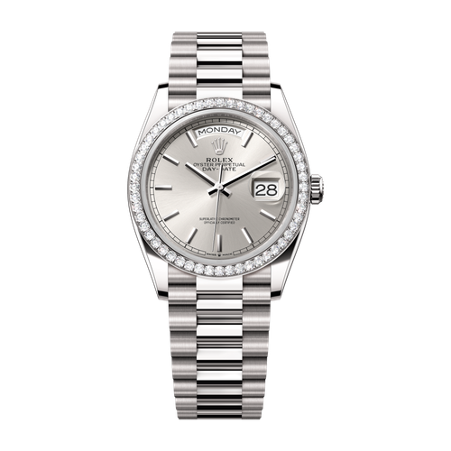 Rolex Day-Date 36 Silver White Gold 36mm