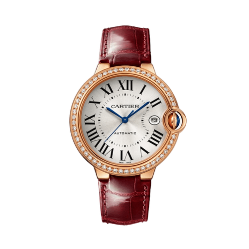 Cartier Ballon Bleu Large Silver Leather 40mm