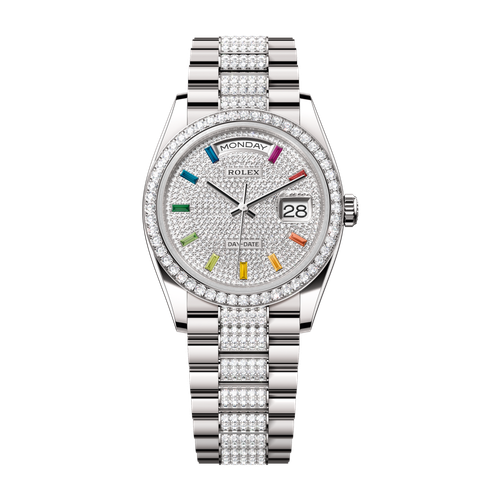 Rolex Day-Date 36 Diamond Pave White Gold 36mm