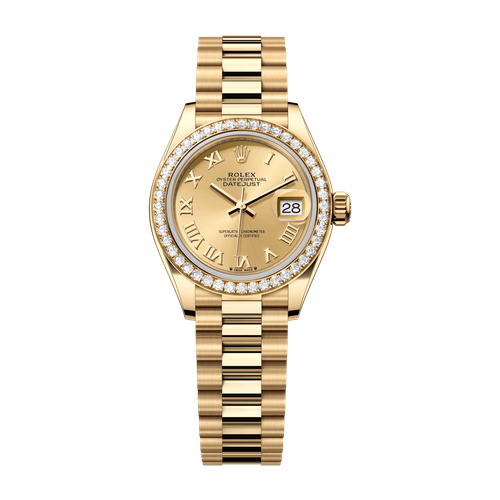 Rolex Lady-Datejust Champagne Yellow Gold 28mm