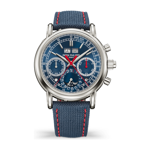 Patek Philippe Grand Complications Blue White Gold Alligator Leather 40mm