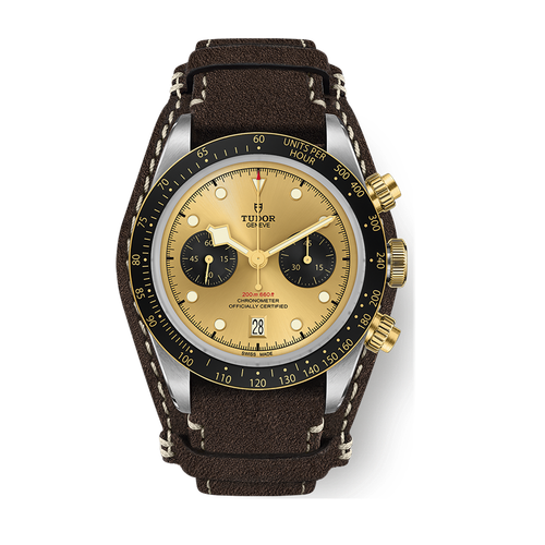 Tudor Black Bay Chrono S&G Champagne Two-Tone Leather 41mm