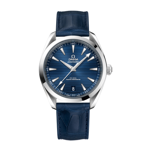 Omega Seamaster Aqua Terra 150M Blue Steel Alligator Leather 41mm