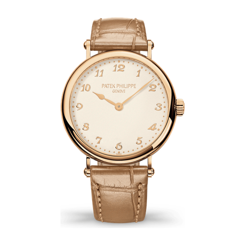 Patek Philippe Calatrava Silver Rose Gold Alligator Leather 34.6mm