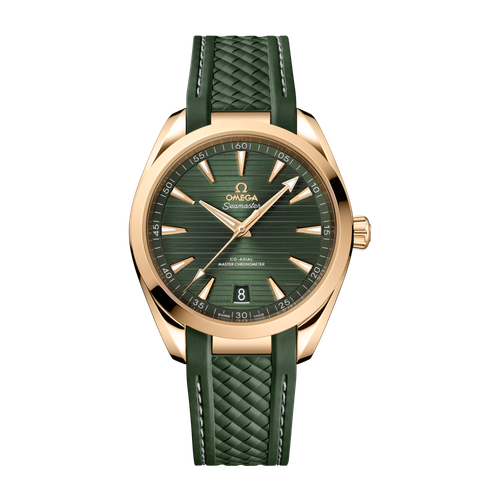 Omega Seamaster Aqua Terra 150M Green Yellow Gold Rubber 41mm