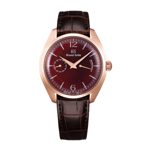Grand Seiko Elegance Thin Dress Series Red Rose Gold Alligator Leather 39mm