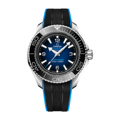 Omega "Ultra Deep" Seamaster Planet Ocean 6000M Blue Steel Rubber 45.5mm